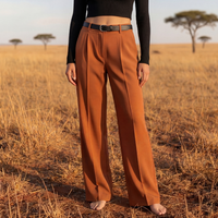Elegant Palazzo Pants - Burnt orange