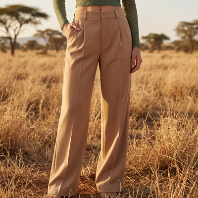 Elegant Palazzo Pants - Camel