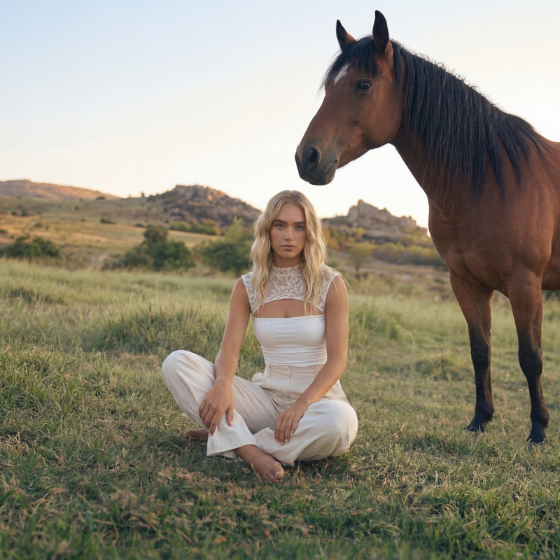 Sleeveless Lace Top - white