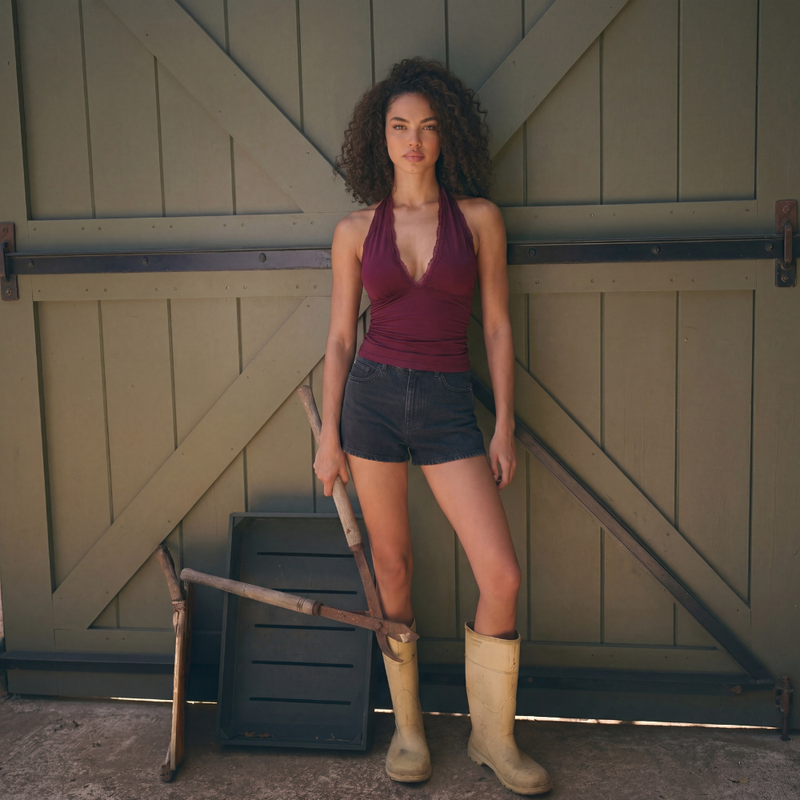 Romantic Lace Top - burgundy