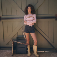 Long Sleeve Lace Top - Pink