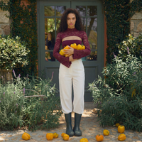 Long Sleeve Lace Top - burgundy