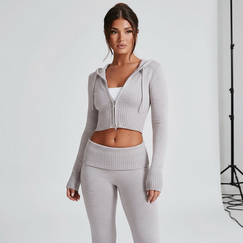 Ribbed Lounge Set - grey