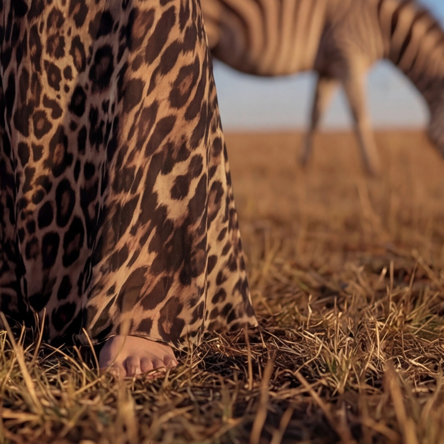 Leopard High Midi Skirt