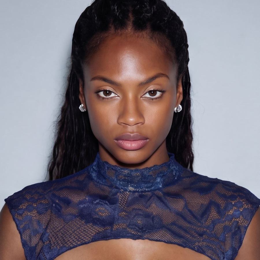 Sleeveless Lace Top - blue