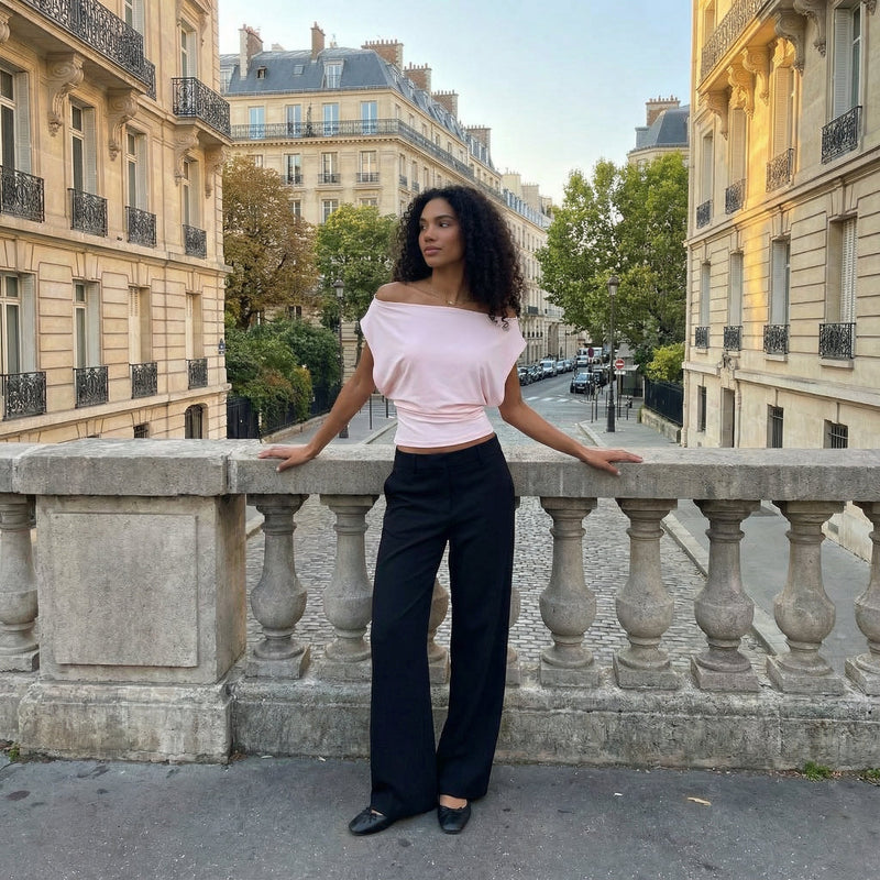 Off Shoulder Top - pink