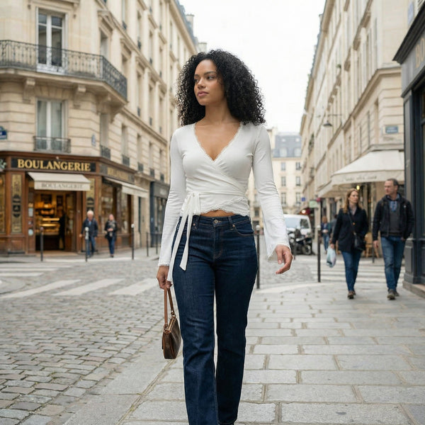 Elegant Fit Top - white