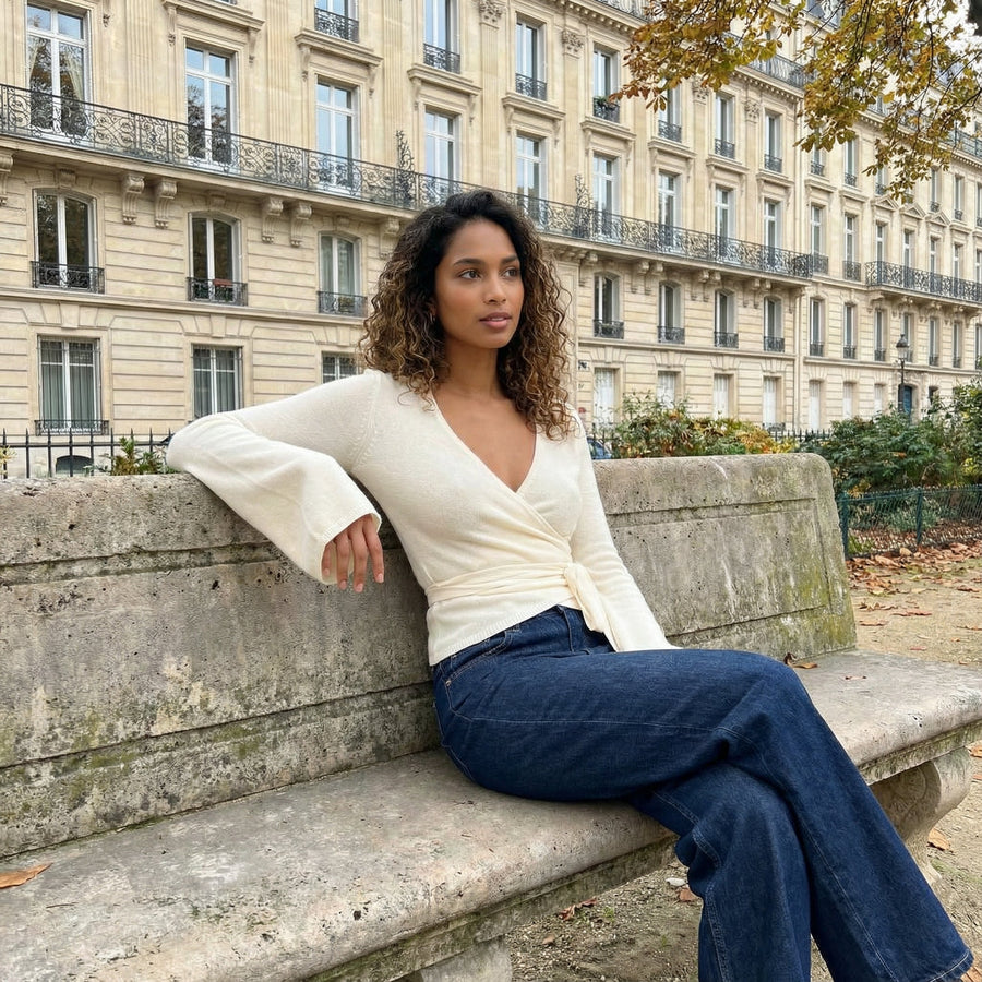 Stretch Knit Top - cream