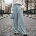 Elegant Palazzo Pants - Dusty blue
