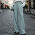 Elegant Palazzo Pants - Dusty blue