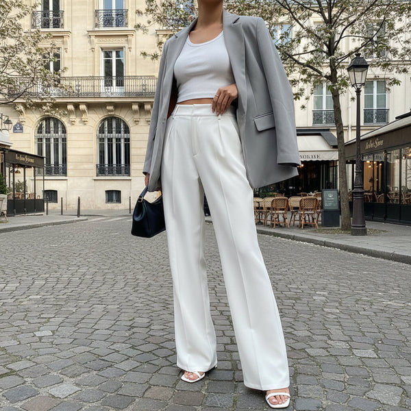 Elegant Palazzo Pants - White