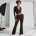 Ribbed Lounge Set - brown