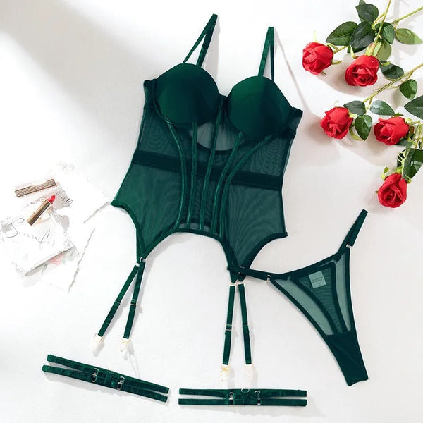 Melina Bustier Set – green