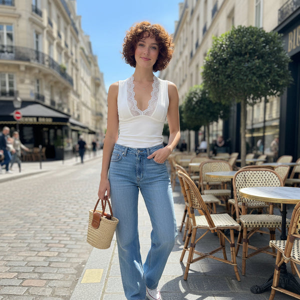 Serene Lace Top - white